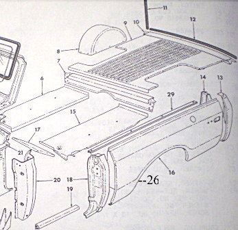 Inner Rear Quarter Gusset IH Scout