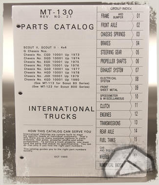 Scout II 80 800 Parts Catalog