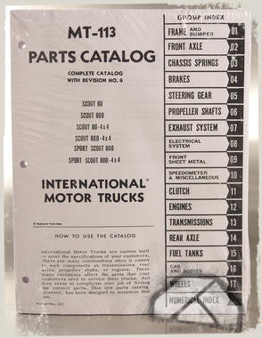 Scout Parts Manual