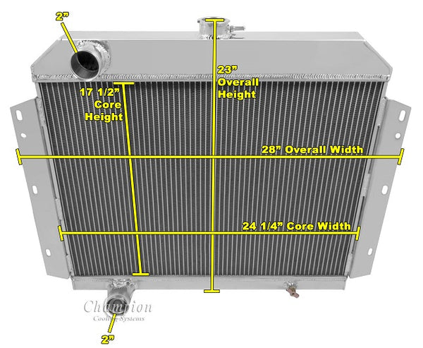 Aluminum 3 Core Radiator - Scout 80/800