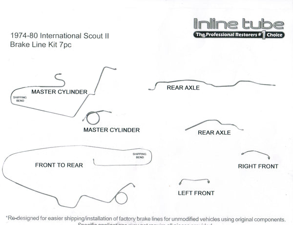 Brake Hard Line Kit - Scout II, Traveler, Terra