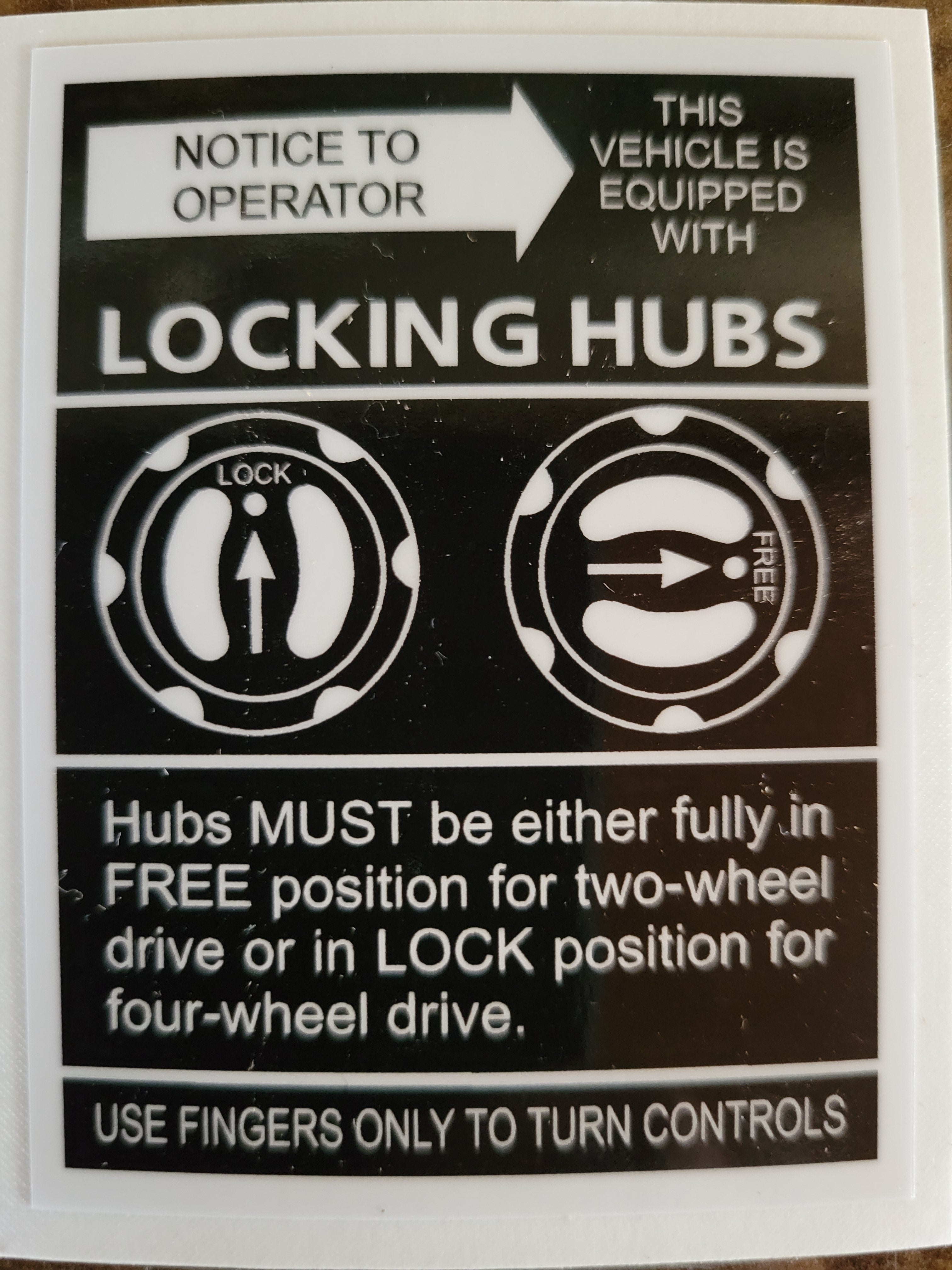 Decal Locking Hubs - Scout II