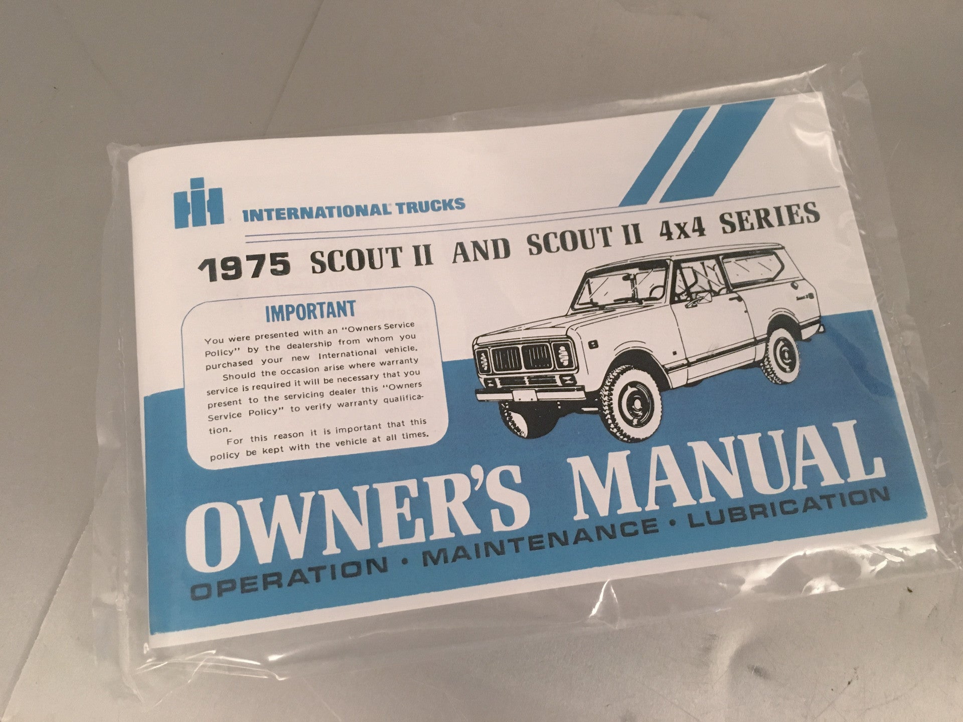IH Scout Owner's Manual